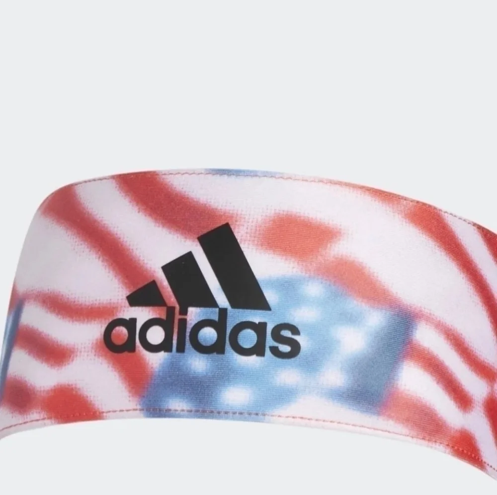 NWT Adidas Alphaskin Tie Headband American Flag Red White Blue Unisex